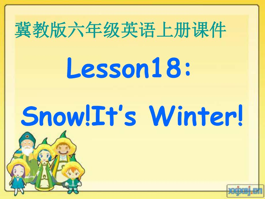 冀教版(三)六上lesson 18 snow It’s winterppt課件_第1頁(yè)