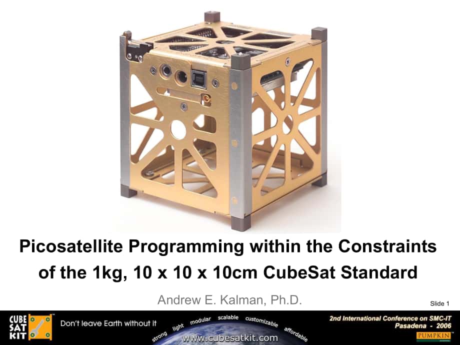 PicosatelliteProgramming within the Constraints of the 1kg 皮卫星编程在1kg约束_第1页