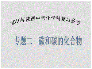 陜西省中考化學(xué)備考復(fù)習(xí) 專題二 碳和碳的化合物課件