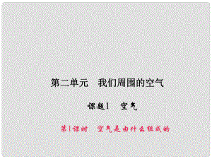 原九年級化學上冊 2 我們周圍的空氣 課題1 第1課時 空氣是由什么組成的課件 （新版）新人教版