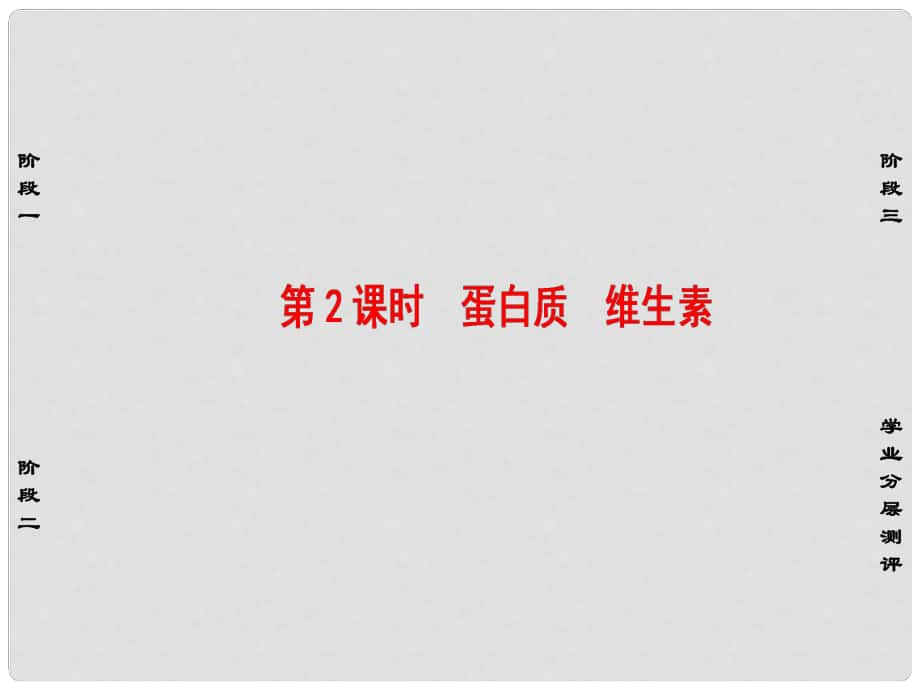 高中化学 专题2 营养均衡与人体健康 第2单元 提供能量与营养的食物（第2课时）蛋白质 维生素课件 苏教版选修1_第1页