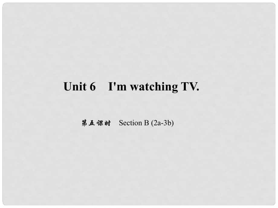 原七年级英语下册 Unit 6 I'm watching TV（第5课时）Section B(2a3b)习题课件 （新版）人教新目标版_第1页