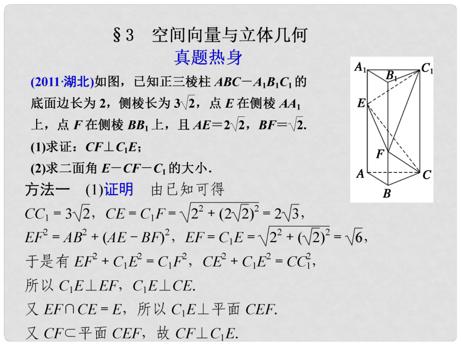 高考數(shù)學(xué)考前專題復(fù)習(xí)篇 主題五 立體幾何 空間向量與立體幾何53 課件_第1頁