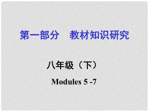 浙江省嘉興市中考英語第一輪基礎知識復習 第1部分 教材知識研究 八下 Modules 57課件