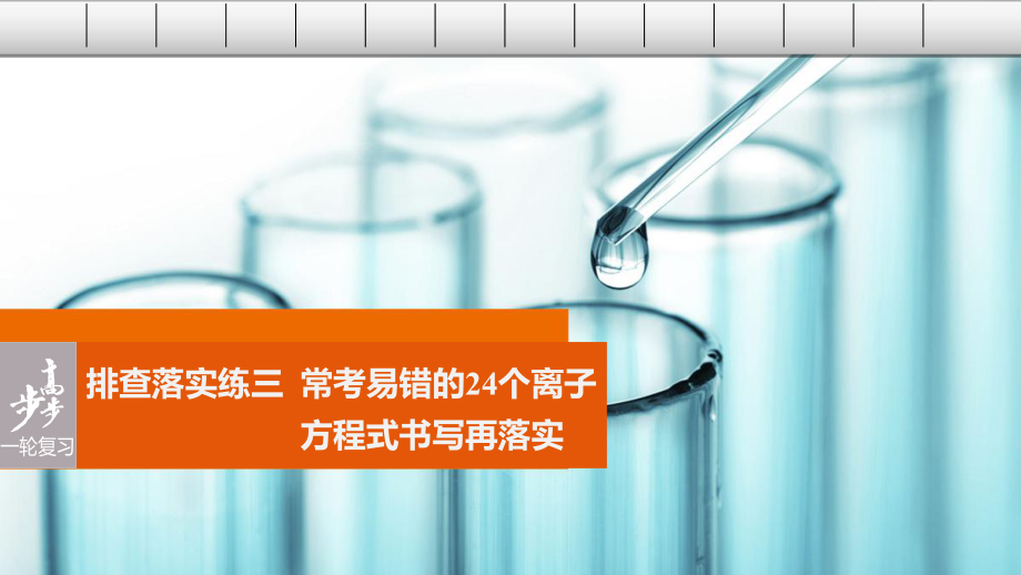 高考化學一輪復習 第2章 元素與物質世界 排查落實練三 ?？家族e的24個離子方程式書寫再落實課件 魯科版_第1頁