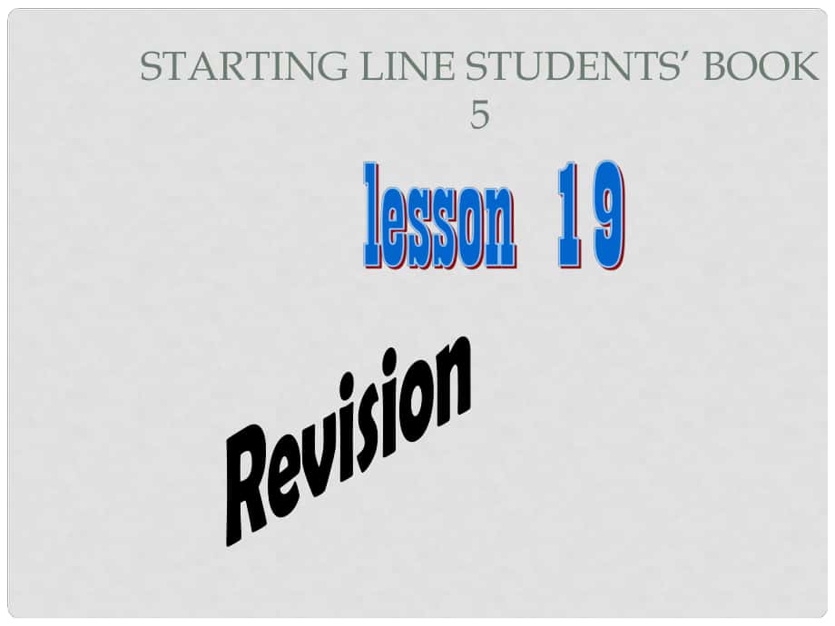 三年級(jí)英語(yǔ)上冊(cè)《Revision1》（Lesson 19）課件 人教新起點(diǎn)_第1頁(yè)