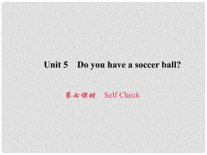 原七年級英語上冊 Unit 5 Do you have a soccer ball（第7課時）Self Check習(xí)題課件 （新版）人教新目標(biāo)版