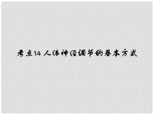 中考易（廣東專版）中考生物 第4單元 考點14、15課件 新人教版