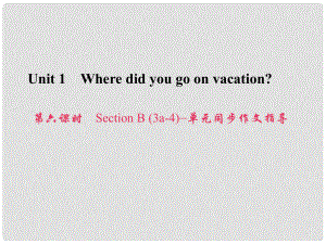 原八年級(jí)英語(yǔ)上冊(cè) Unit 1 Where did you go on vacation（第6課時(shí)）Section B（3a4）同步作文指導(dǎo)課件 （新版）人教新目標(biāo)版