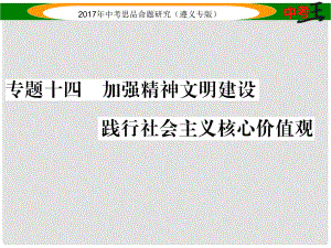 中考政治總復(fù)習(xí) 第二編 中考熱點速查篇 專題十四 加強精神文明建設(shè) 踐行社會主義核心價值觀課件