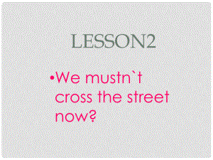 五年級(jí)英語下冊(cè) Lesson 2《We mustn’t cross the street now》課件1 科普版