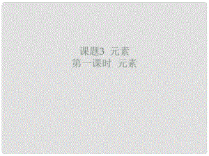 廣東省廉江市長山中學九年級化學上冊 第3單元 課題3 元素 第1課時 元素課件 （新版）新人教版