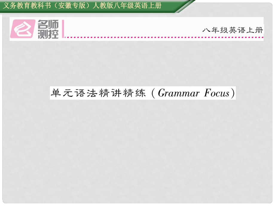 八年级英语上册 Unit 9 Can you come to my party语法精讲精练（Grammar Focus）课件 （新版）人教新目标版_第1页