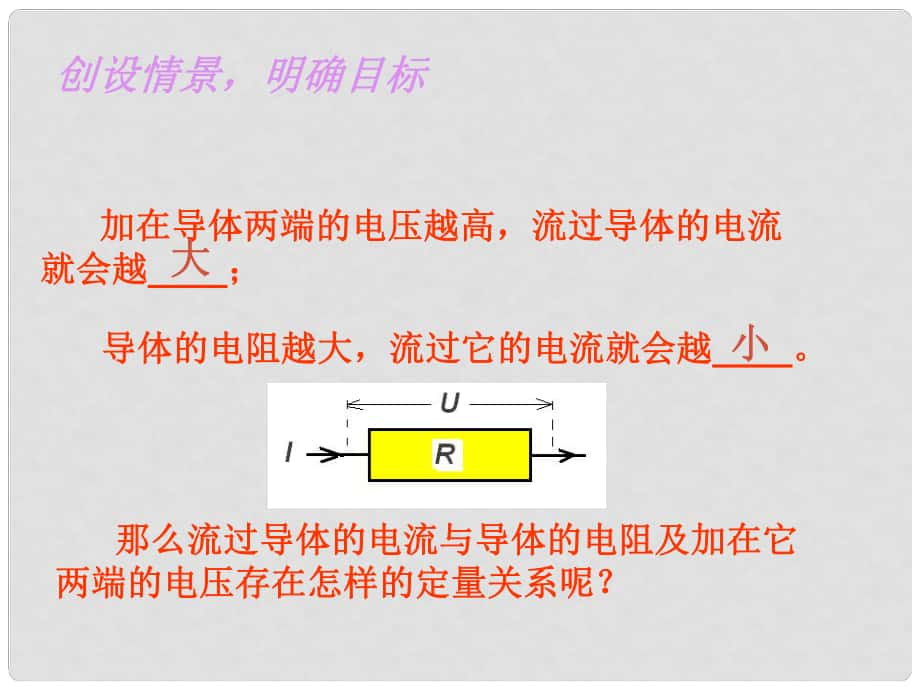 名師課堂九年級(jí)物理全冊(cè) 第17章 第1節(jié) 電流與電壓和電阻的關(guān)系課件 （新版）新人教版_第1頁