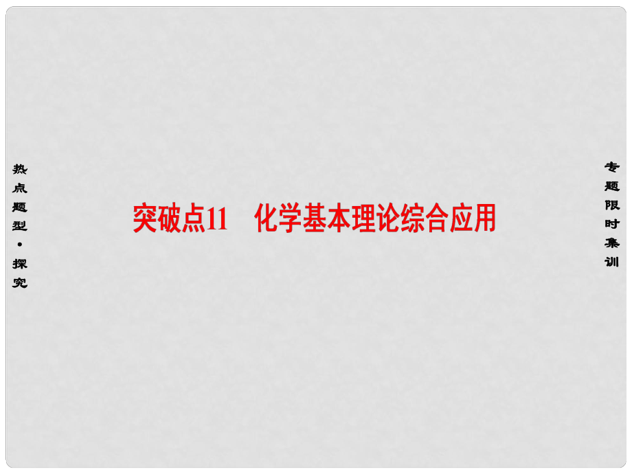 高三化學二輪復習 第1部分 專題2 化學基本理論 突破點11 化學基本理論綜合應用課件_第1頁