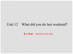 原（浙江專版）七年級英語下冊 Unit 12 What did you do last weekend（第2課時）Section A(2a2d)課件 （新版）人教新目標版