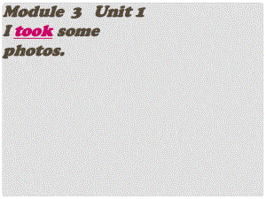 六年級(jí)英語(yǔ)下冊(cè) Module 3 Unit 1《I took some photos》課件4 （新版）外研版（一起）