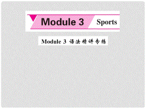 八年级英语上册 Module 3 Sports语法精讲专练课件 （新版）外研版