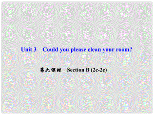 八年級英語下冊 Unit 3 Could you please clean your room（第6課時）Section B(2c2e)課件 （新版）人教新目標版