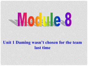 廣西中峰鄉(xiāng)育才中學九年級英語上冊 Module 8 Unit 1 Daming wasn’t chosen for the team last time教學課件 （新版）外研版