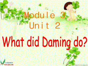 外研版三起)五上Unit 2 What did Daming doppt課件1