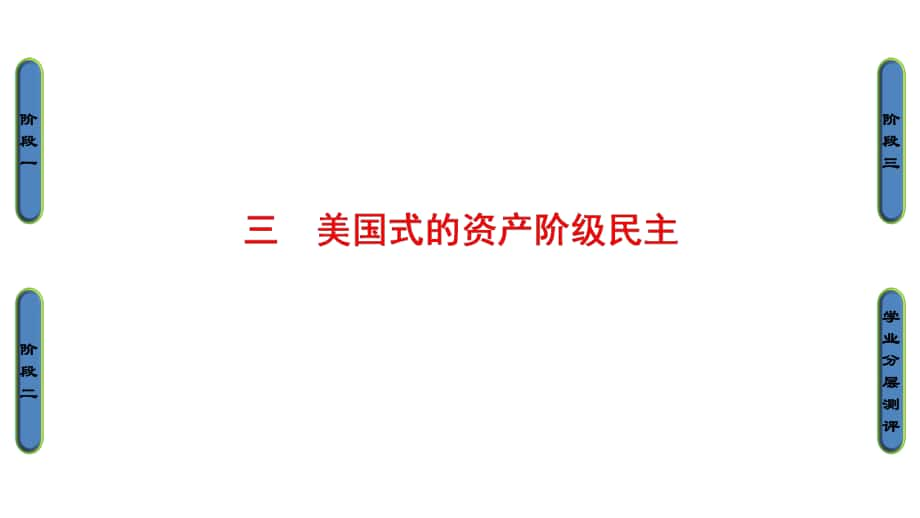 高中歷史 專題2 走向民主的歷史步伐 3 美國式的資產(chǎn)階級民主課件 人民版選修2_第1頁