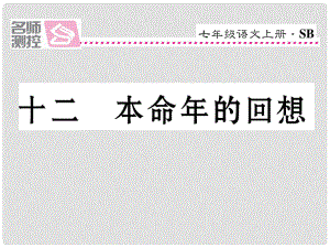 七年級(jí)語(yǔ)文上冊(cè) 第三單元 12《本命年的回想》課件 蘇教版1