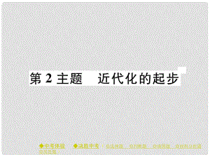 中考历史总复习 第一部分 主题探究 第2主题 近代化的起步课件