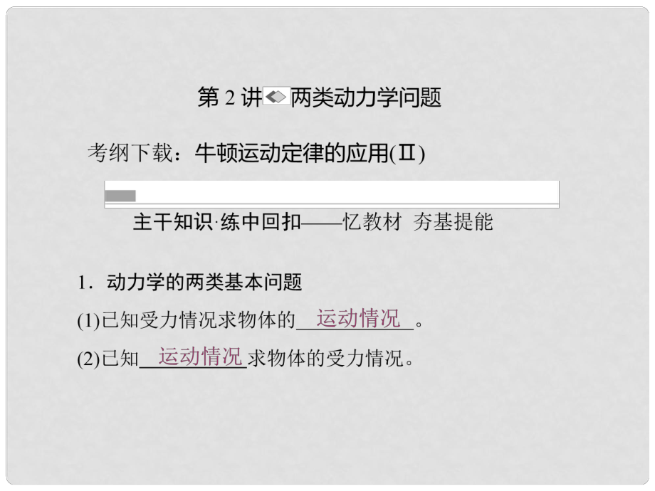 高考物理一輪復(fù)習(xí) 第三章 牛頓運動定律 第2講課件_第1頁