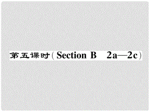 七年級(jí)英語(yǔ)下冊(cè) Unit 6 I'm watching TV（第5課時(shí)）Section B（2a2c）作業(yè)課件 （新版）人教新目標(biāo)版