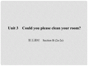 原八年級(jí)英語下冊(cè) Unit 3 Could you please clean your room（第5課時(shí)）Section B(2a2e)課件 （新版）人教新目標(biāo)版