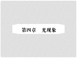 中考物理第一輪復(fù)習(xí) 基礎(chǔ)梳理 夯基固本 第四章 光現(xiàn)象習(xí)題課件 新人教版