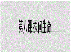 七年級政治上冊 第四單元 第8課 探問生命 第2框 敬畏生命課件 新人教版（道德與法治）