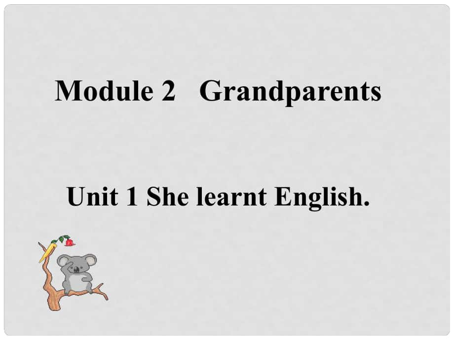 五年級英語下冊 Module 2 Unit 1《She learnt English》課件2 （新版）外研版（三起）_第1頁