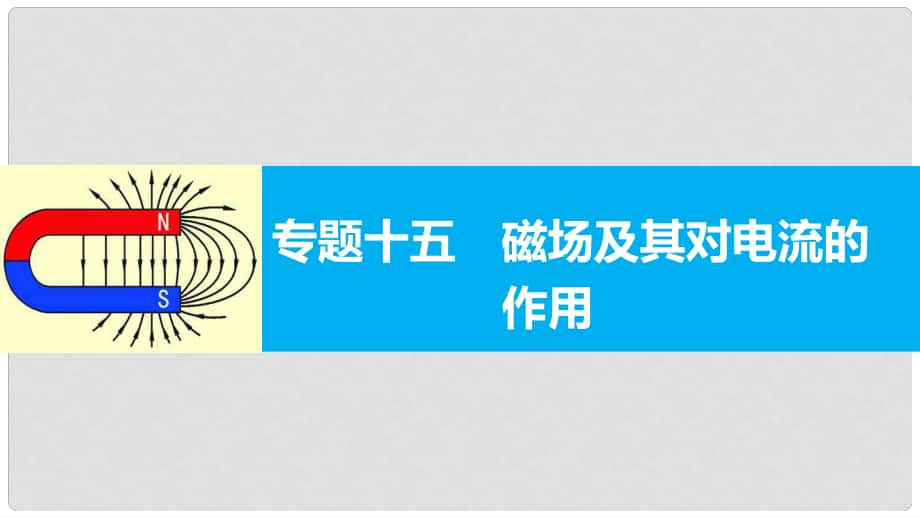 高考物理大二轮总复习与增分策略 专题十五 磁场及其对电流的作用课件_第1页