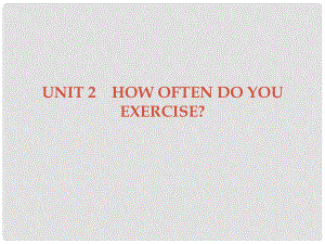 廣東學(xué)導(dǎo)練八年級英語上冊 Unit 2 How often do you exercise Section A課件 （新版）人教新目標(biāo)版