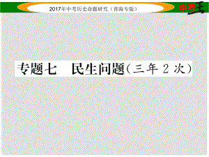 中考歷史總復習 熱點專題突破篇 專題七 民生問題課件