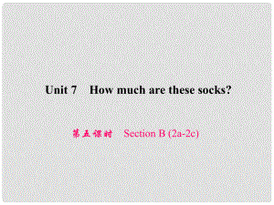 原七年級(jí)英語(yǔ)上冊(cè) Unit 7 How much are these socks（第5課時(shí)）Section B（2a2c）習(xí)題課件 （新版）人教新目標(biāo)版