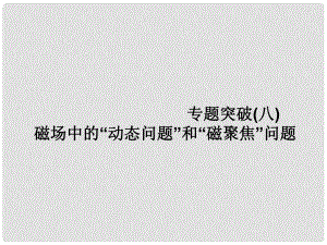 高三物理一輪總復(fù)習(xí) 專題突破八 磁場(chǎng)中的“動(dòng)態(tài)問(wèn)題”和“磁聚焦”問(wèn)題課件