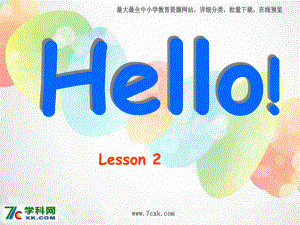 人教PEP版英語三上Unit 1 Hellolesson 2pt課件