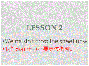 五年級英語下冊 Lesson 2《We mustn’t cross the street now》課件2 科普版