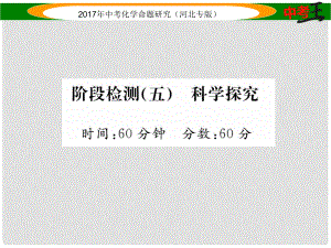 中考命題研究（河北專版）中考化學(xué)總復(fù)習(xí) 階段檢測（五）科學(xué)探究課件