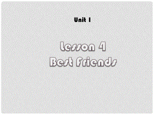 八年級英語上冊 Unit 1 Lesson 4 Best Friends課件2 （新版）冀教版