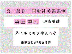 七年級語文下冊 第五單元 同步作文指導(dǎo) 審視真我：抒發(fā)真性情課件 北師大版