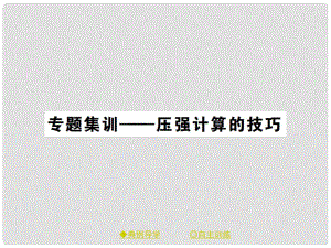 八年級物理下冊 第九章 壓強 專題集訓 壓強計算的技巧課件 （新版）新人教版