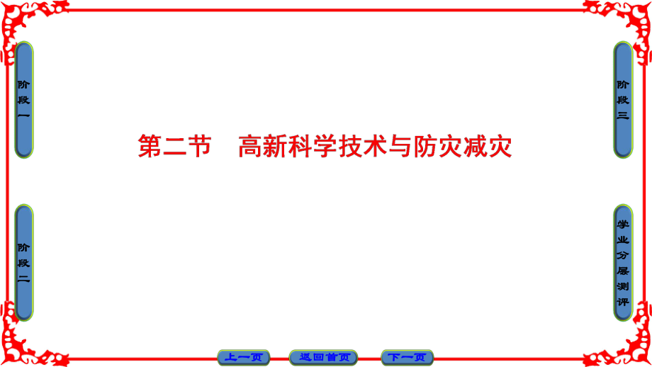 高中地理 第4章 防災(zāi)與減災(zāi) 第2節(jié) 高新科學(xué)技術(shù)與防災(zāi)減災(zāi)課件 湘教版選修5_第1頁