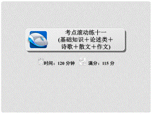 高考語(yǔ)文復(fù)習(xí)解決方案 真題與模擬單元重組卷 考點(diǎn)滾動(dòng)練十一 基礎(chǔ)知識(shí)+論述類+詩(shī)歌+散文+作文課件