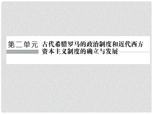 高考?xì)v史大一輪復(fù)習(xí) 第二單元 古代希臘羅馬的政治制度和近代西方的資本主義制度的確立與發(fā)展 第4講 古代希臘羅馬的政治制度課件 新人教版