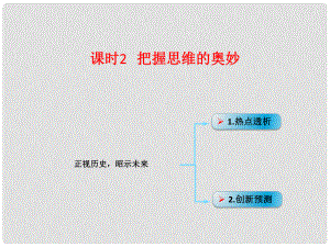 高考政治一輪復習 考點專題 模塊4 單元14 課時2 把握思維的奧妙 熱點突破 正視歷史昭示未來課件