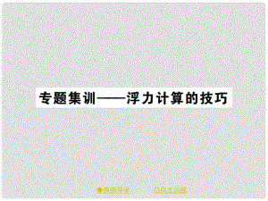 八年級物理下冊 第十章 浮力 專題集訓 浮力計算的技巧課件 （新版）新人教版